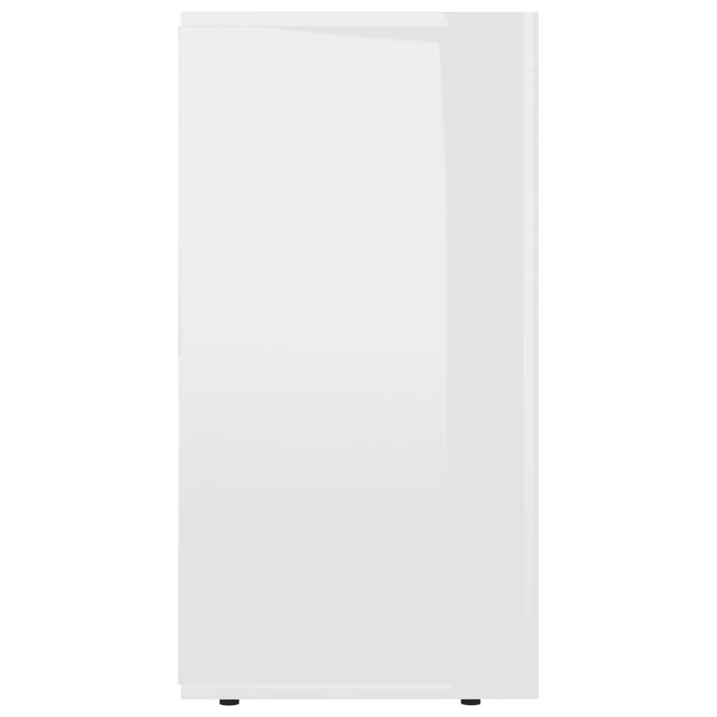 vidaXL Aparador em contraplacado 120x36x69 cm branco brilhante