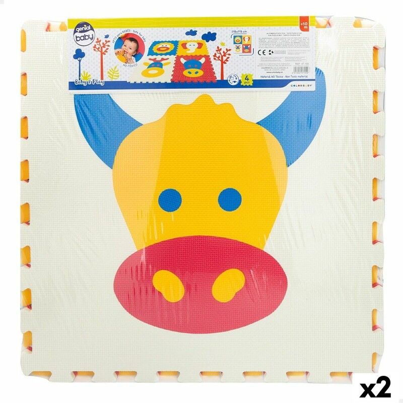 Colorbaby|Tapete Puzzle Colorbaby 4 Peças animais 118 x 118 cm EVA (2 Unidades)