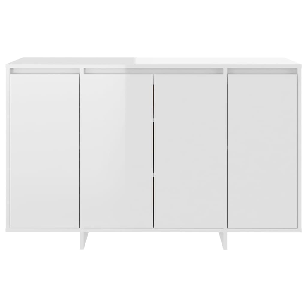 vidaXL Aparador 120x41x75 cm aglomerado branco brilhante