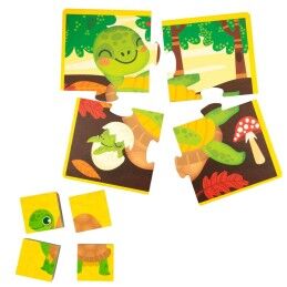 Lisciani Giochi|Puzzle 3D Lisciani Giochi 22 x 23 x 1 cm animais 4 Peças (6 Unidades)