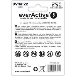 EverActive|Pilhas Recarregáveis EverActive EVHRL22-250 6F22 200 mAh 9 V