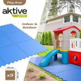 Aktive|Puzzle Infantil Aktive Azul 9 Peças Borracha Eva 50 x 0,4 x 50 cm (4 Unidades)