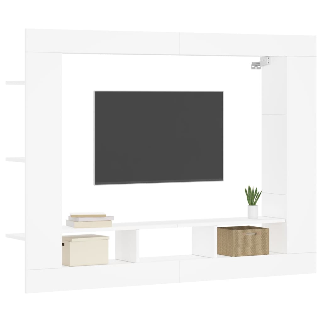 vidaXL Móvel de TV 152x22x113 cm derivados de madeira branco