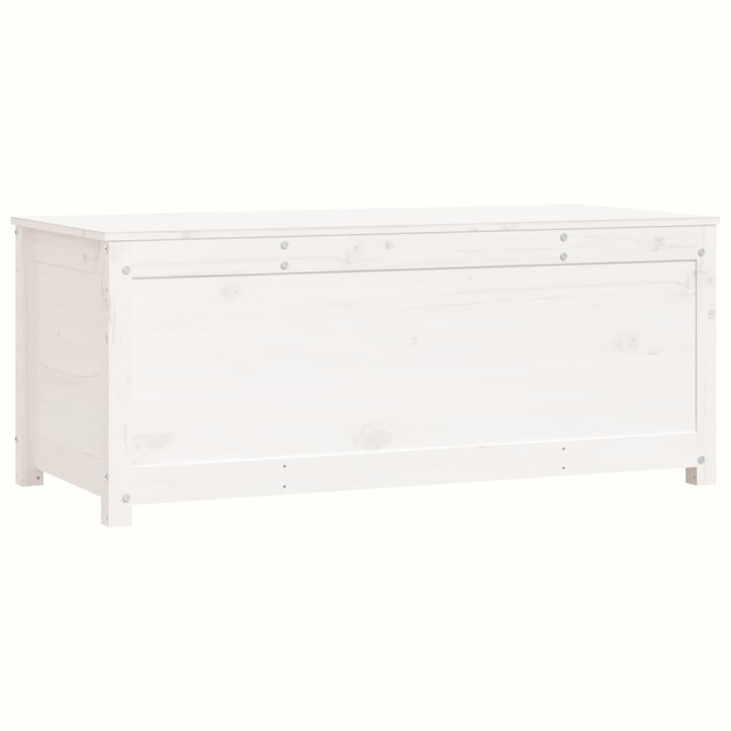 vidaXL Caixa de arrumação 110x50x45,5cm madeira de pinho maciça branco