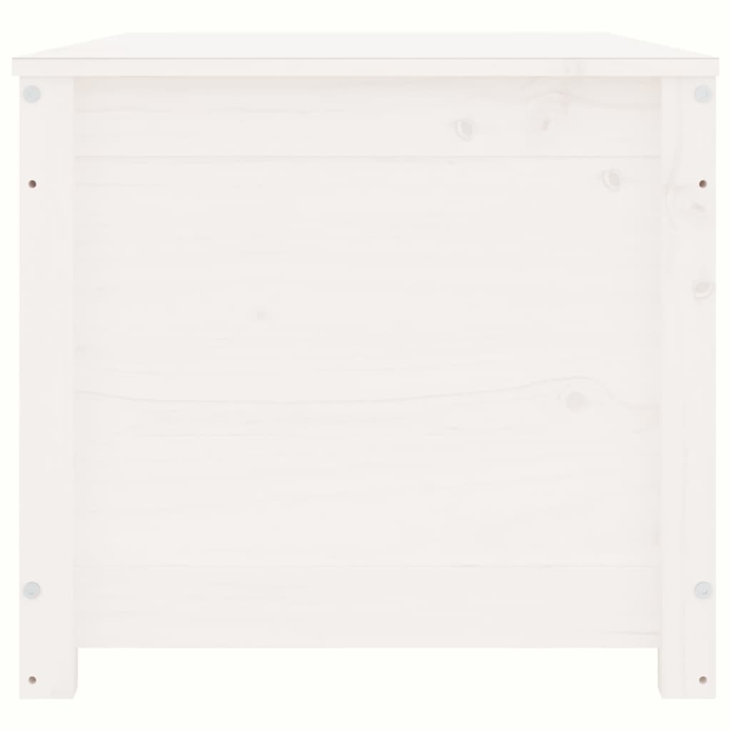 vidaXL Caixa de arrumação 110x50x45,5cm madeira de pinho maciça branco