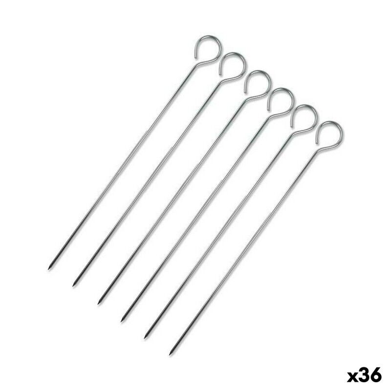 Wooow|Conjunto de Espetos para Churrascos Wooow Metal 6 Peças 20 cm (36 Unidades) Wooow|Conjunto de Espetos para Churrascos Wooow Metal 6 Peças 20 cm (36 Unidades)