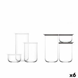 MasterChef|Lancheira Hermética MasterChef Cinzento Transparente Quadrado 1,1 L (6 Unidades)
