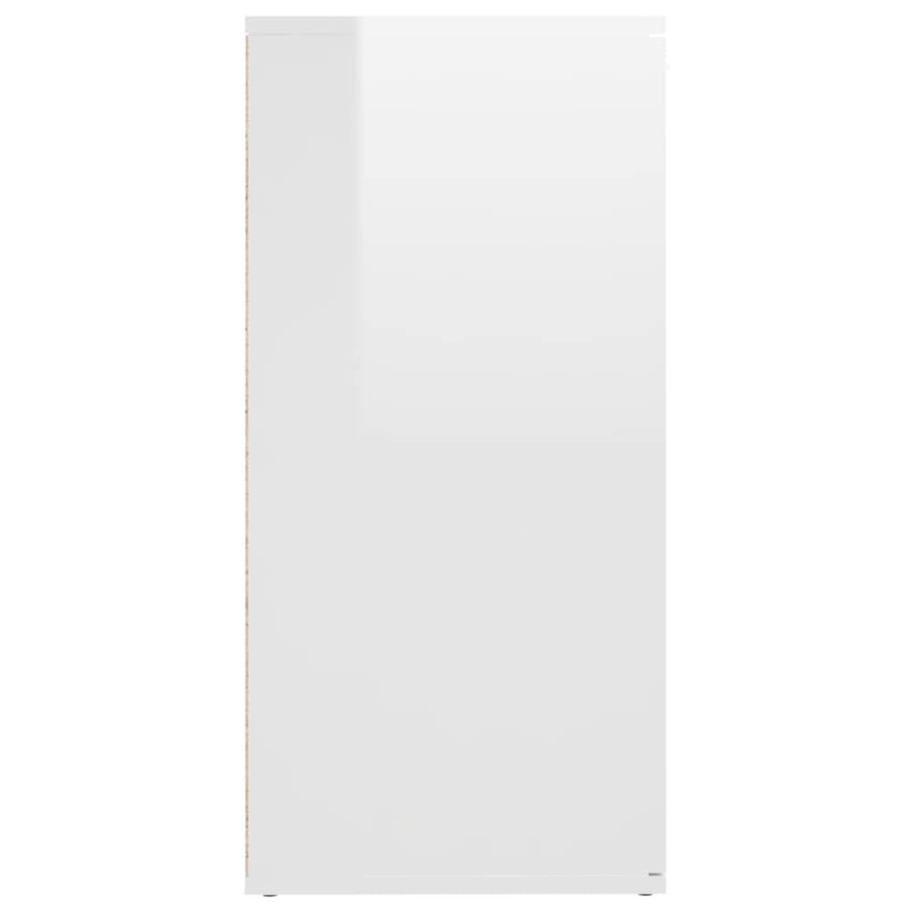 vidaXL Aparador 160x36x75 cm contraplacado branco brilhante