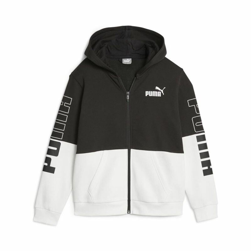 Puma|Polar com Capuz e Fecho Unissexo Puma Preto