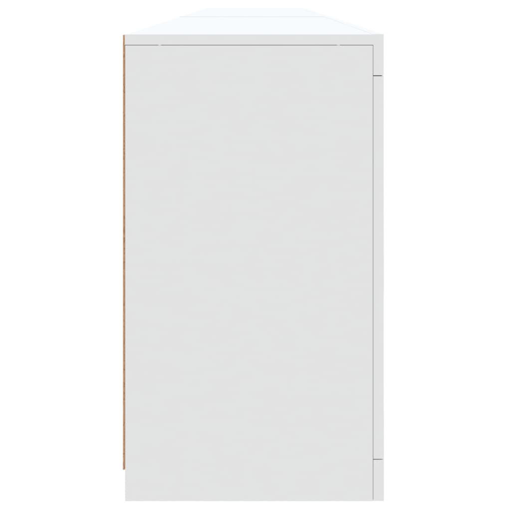 vidaXL Aparador com luzes LED 283x37x67 cm branco