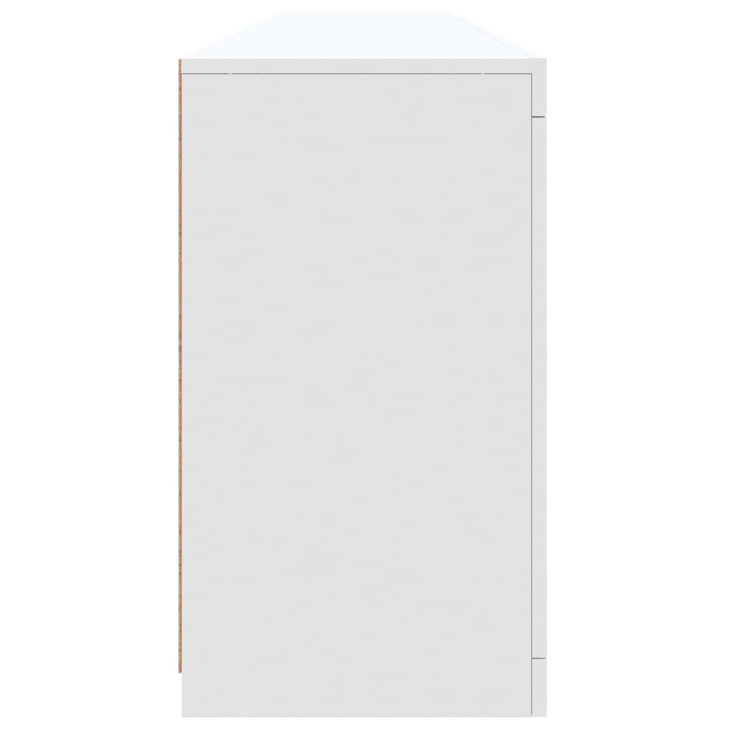 vidaXL Aparador com luzes LED 202x37x67 cm branco