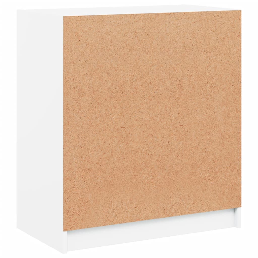 vidaXL Armário de apoio c/ portas de vidro 68x37x75,5 cm branco