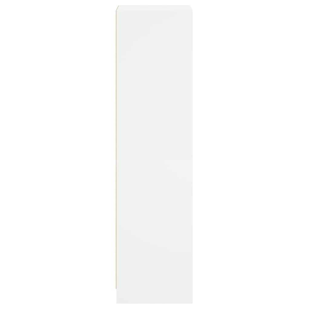 vidaXL Aparador alto c/ porta de vidro 35x37x142 cm branco