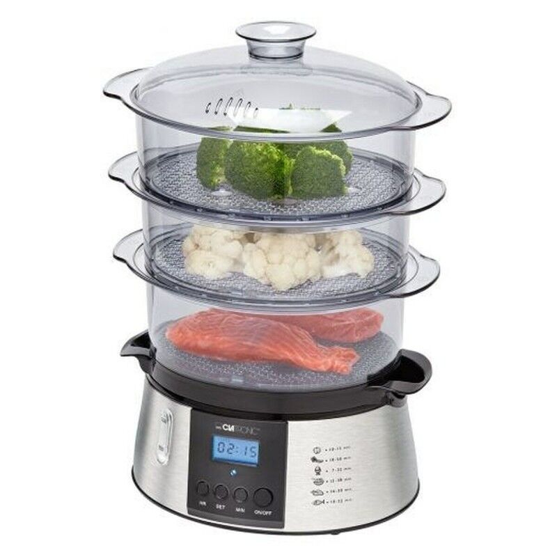 Clatronic|Vaporizador de ar quente para alimentos Clatronic DG 3547 inox Preto Transparente 800 W Clatronic|Vaporizador de ar quente para alimentos Clatronic DG 3547 inox Preto Transparente 800 W