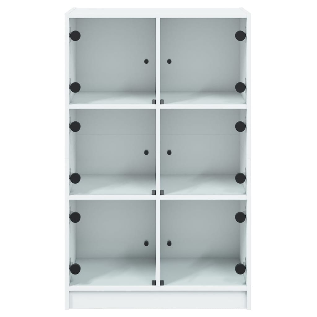 vidaXL Armário alto c/ portas 68x37x109 cm derivados de madeira branco