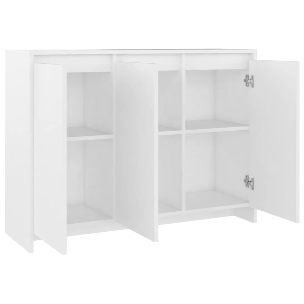 vidaXL Aparador 102x33x75 cm contraplacado branco