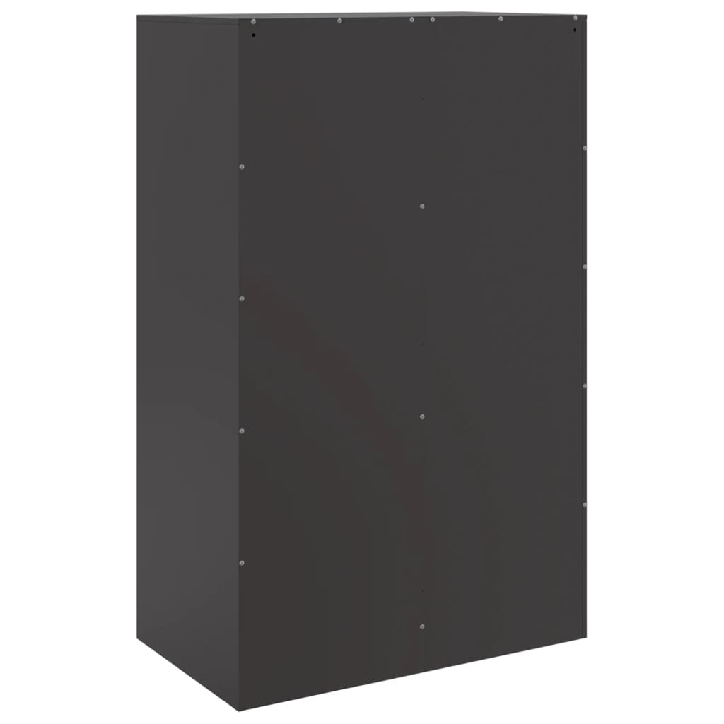 vidaXL Aparador 67x39x107 cm aço preto