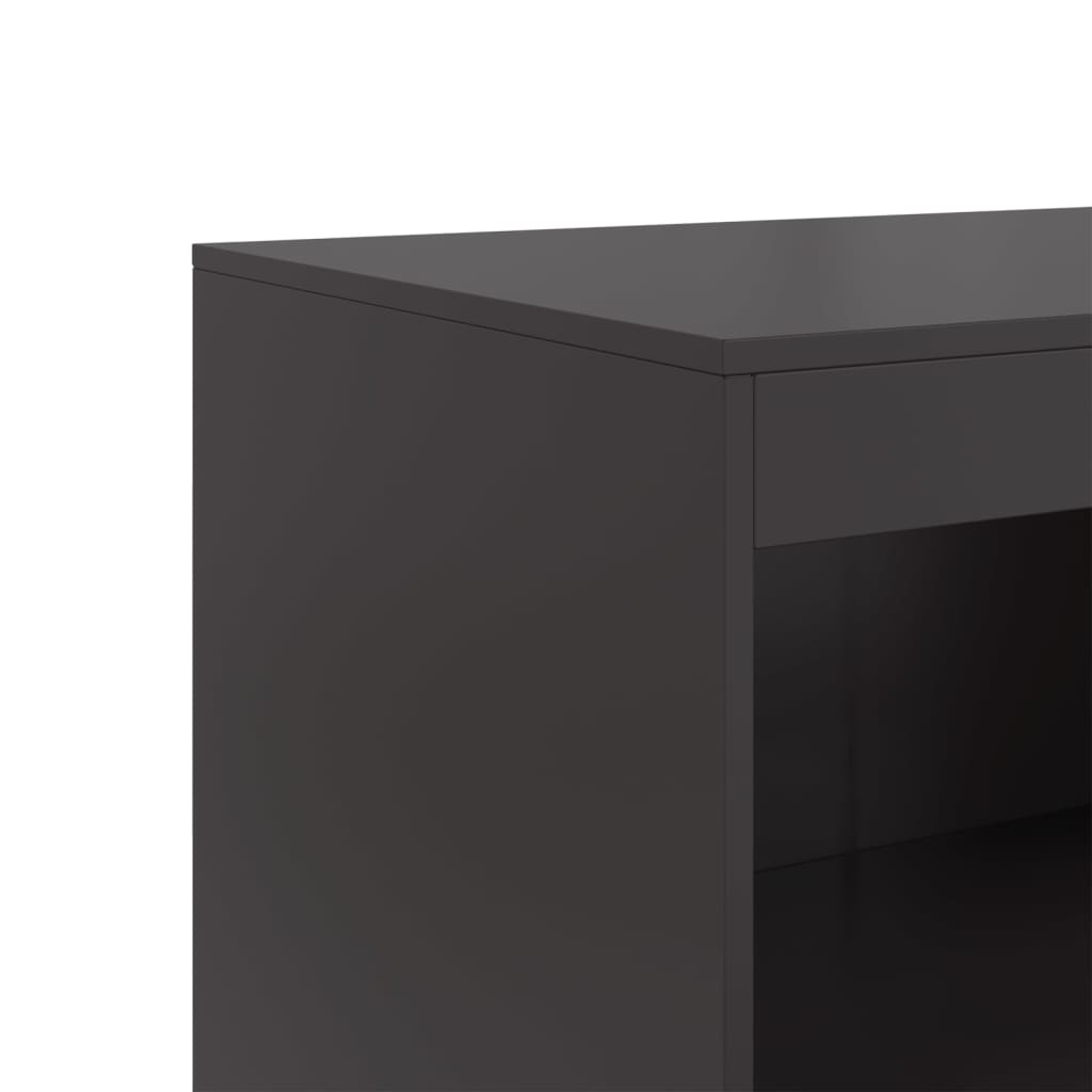 vidaXL Aparador 67x39x107 cm aço preto