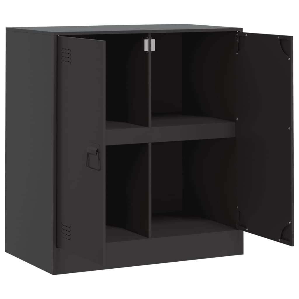 vidaXL Aparador 67x39x73 cm aço preto