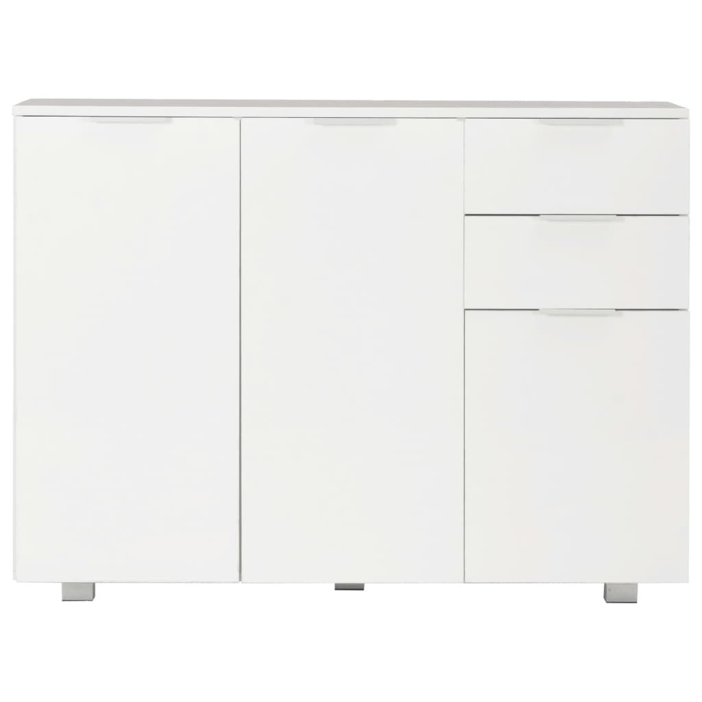 vidaXL Aparador 107x35x80,5 cm branco brilhante