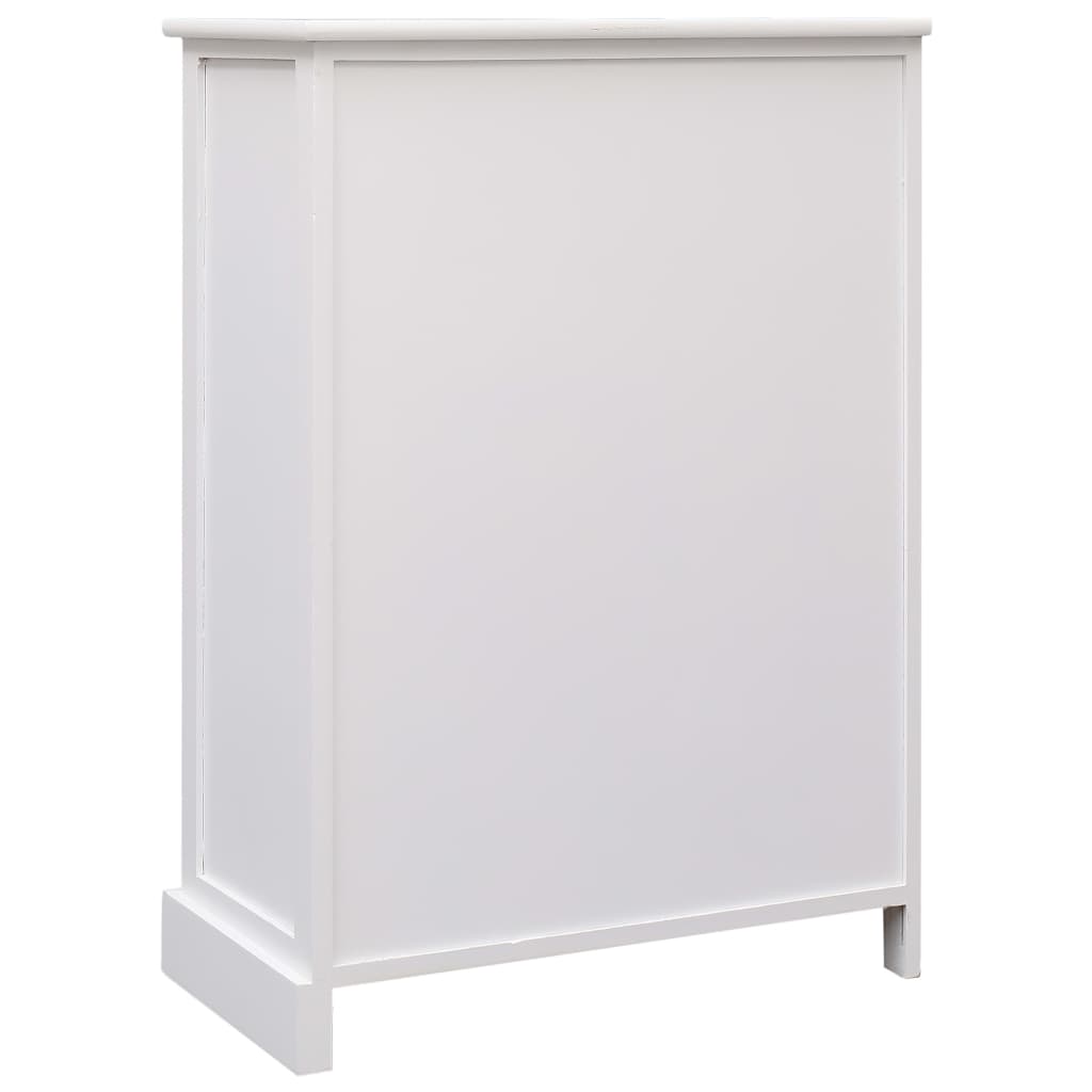 vidaXL Aparador com 10 gavetas 113x30x79 cm madeira branco