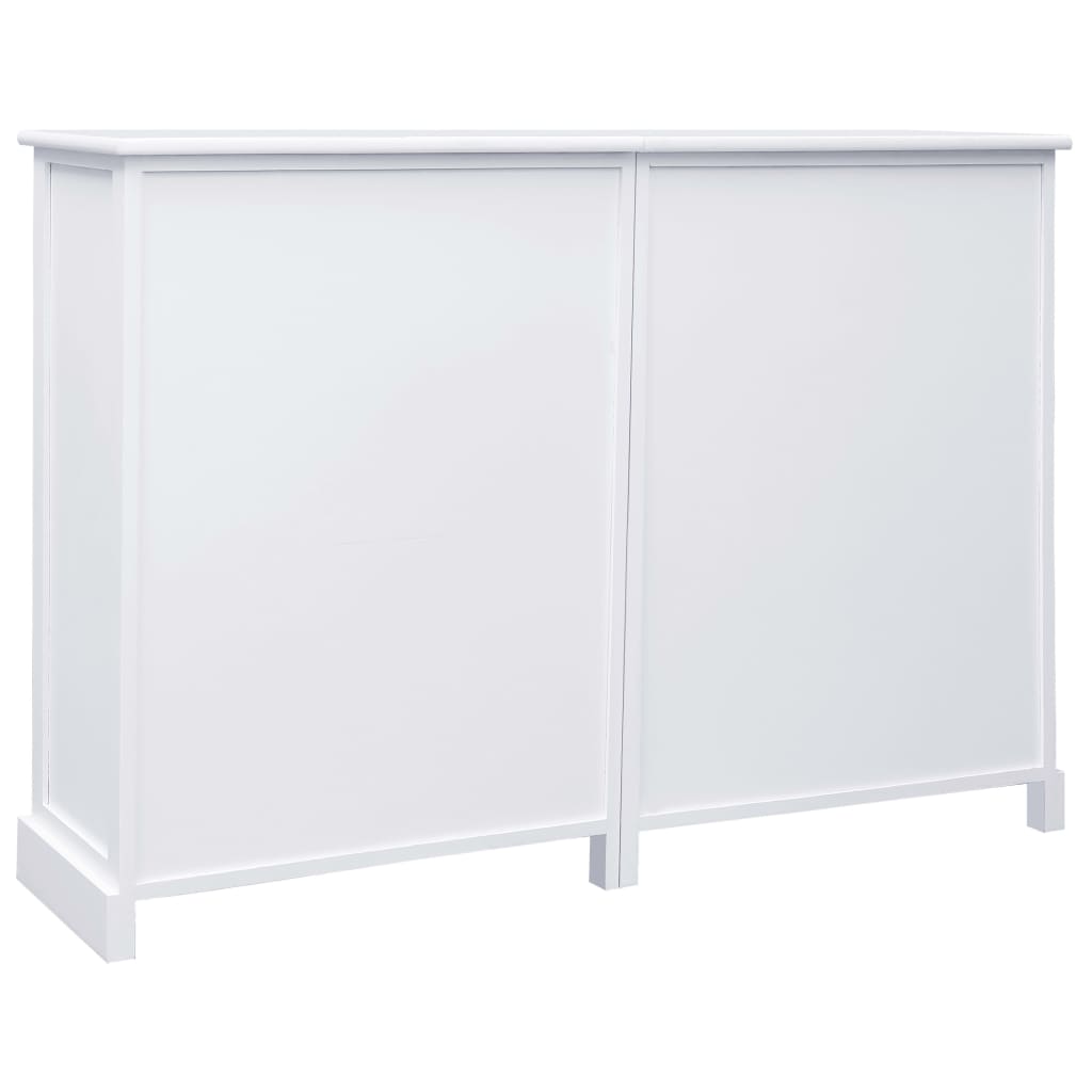 vidaXL Aparador com 10 gavetas 113x30x79 cm madeira branco