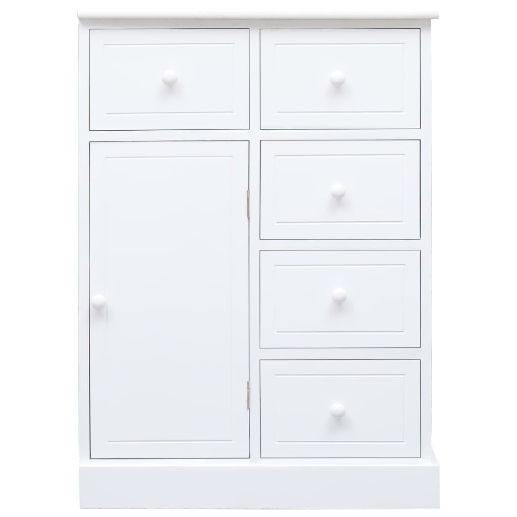 vidaXL Aparador com 10 gavetas 113x30x79 cm madeira branco