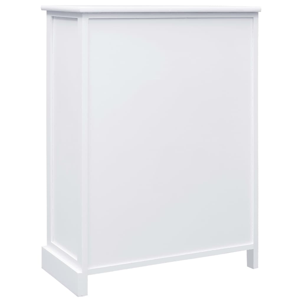 vidaXL Aparador com 10 gavetas 113x30x79 cm madeira branco