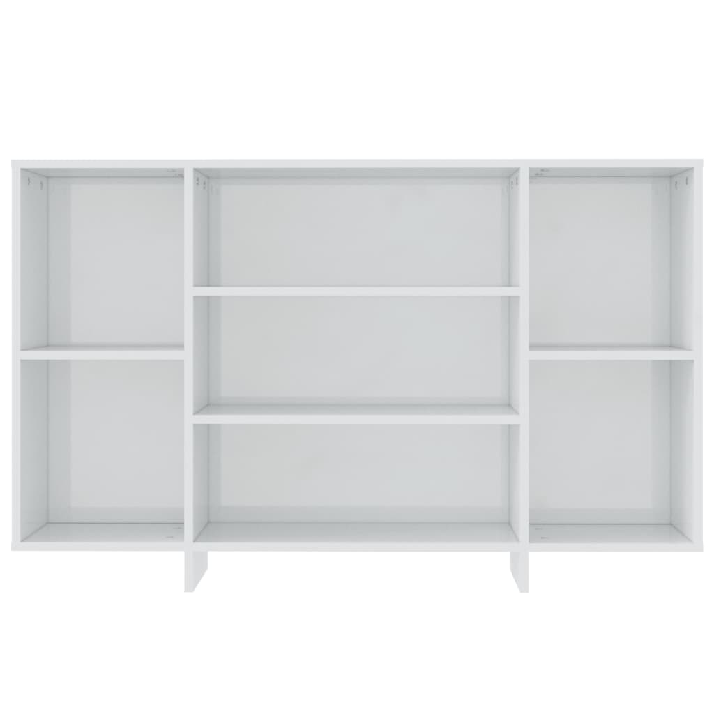 vidaXL Aparador 120x30x75 cm aglomerado branco brilhante