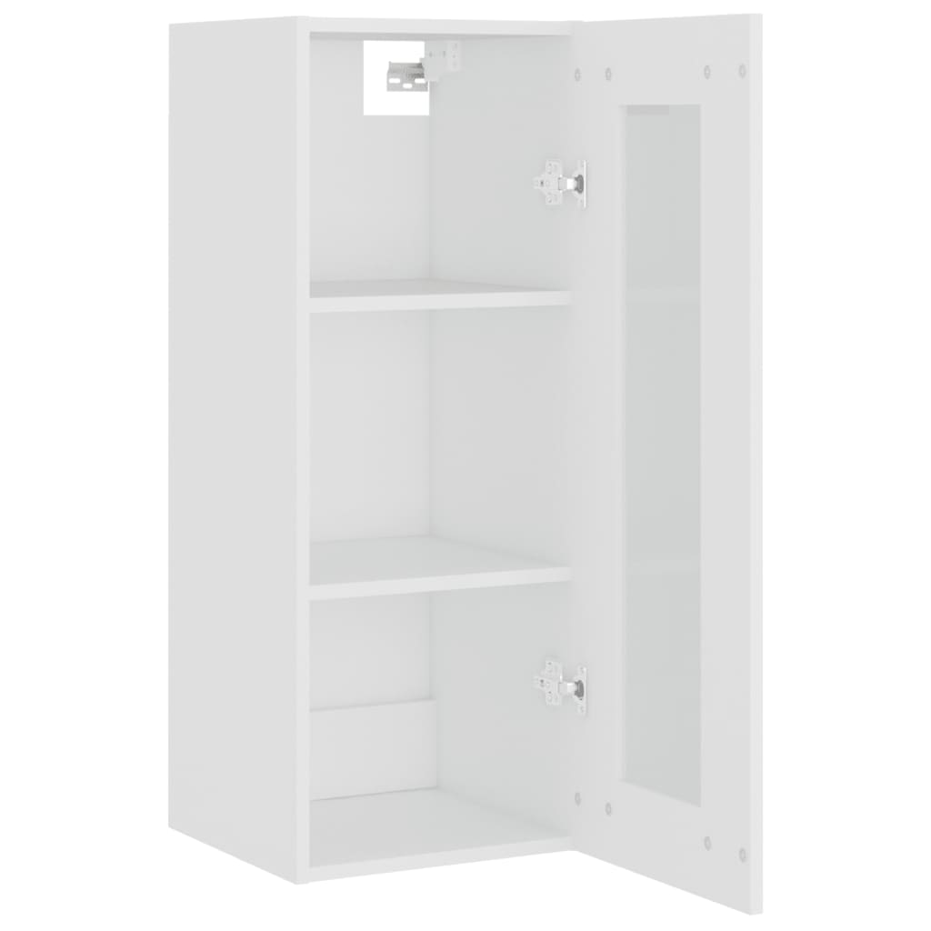 vidaXL Armário de parede suspenso 34,5x34x90 cm branco