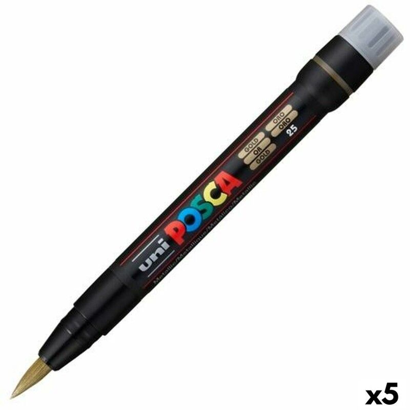 POSCA|Rotuladores POSCA PCF-350 Dourado (5 Unidades)