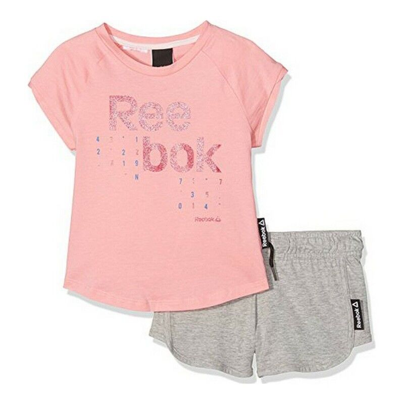 Reebok|Fato de Treino Infantil Reebok G ES SS BK4374 Cor de Rosa Reebok|Fato de Treino Infantil Reebok G ES SS BK4374 Cor de Rosa