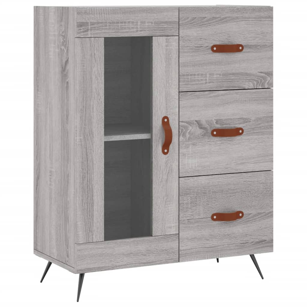 vidaXL Armário alto 69,5x34x180 cm derivados de madeira sonoma cinza