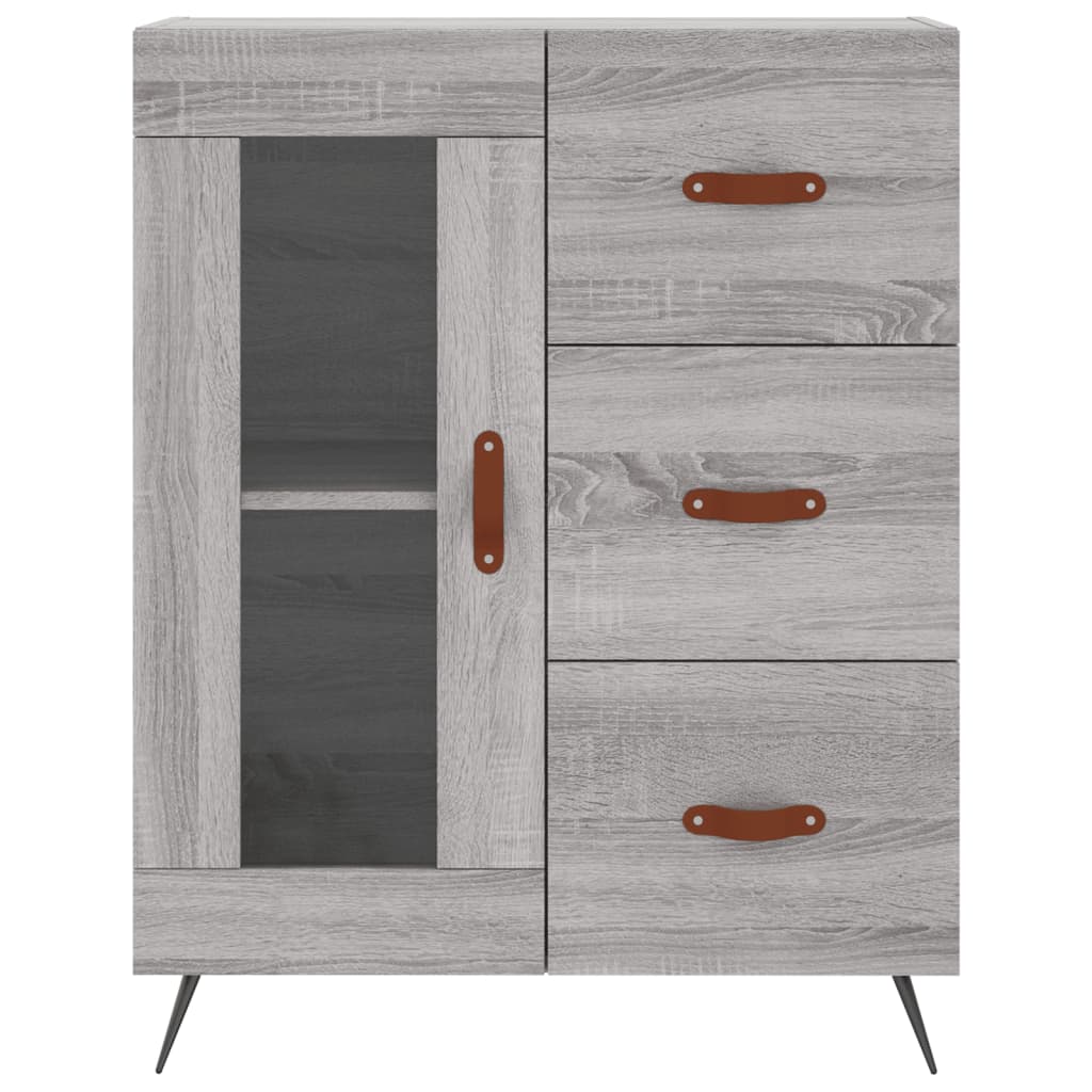 vidaXL Armário alto 69,5x34x180 cm derivados de madeira sonoma cinza