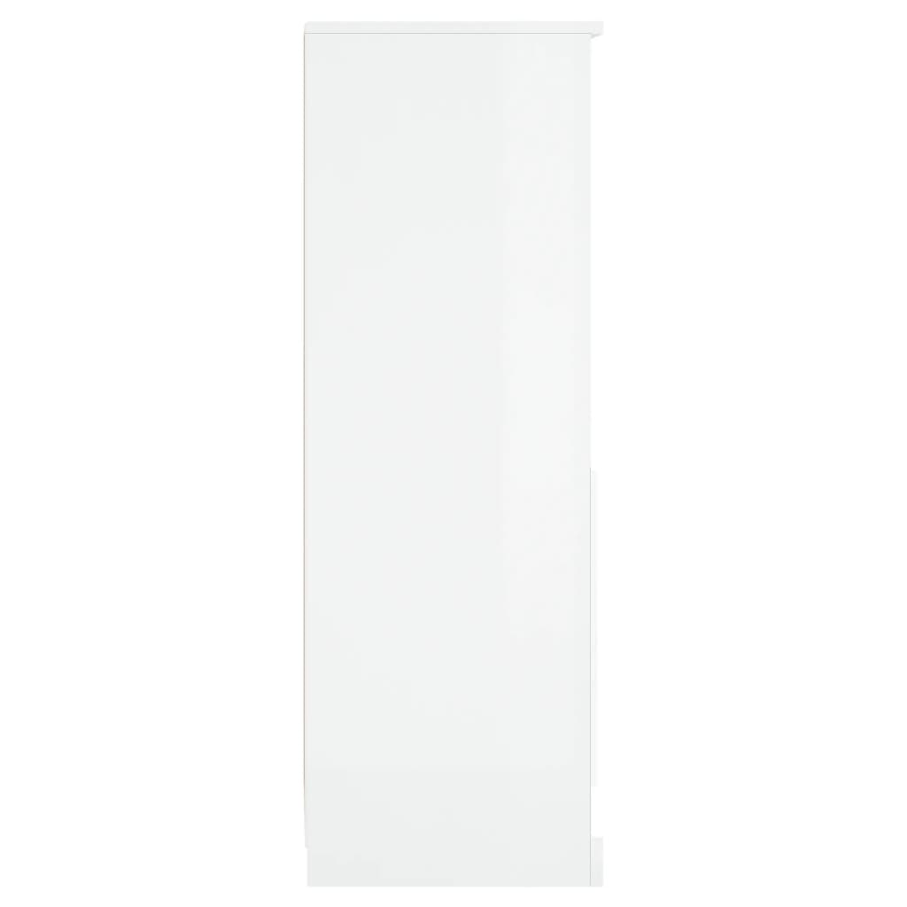 vidaXL Aparador alto 36x35,5x103,5 cm deriv. madeira branco brilhante