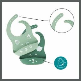 Babymoov|Babete Babymoov A007608 Verde Silicone (2 Unidades)
