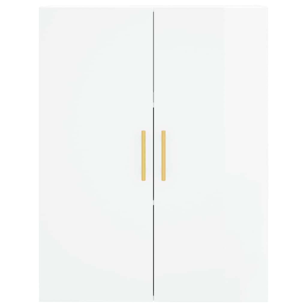 vidaXL Armário de parede 69,5x34x90 cm branco brilhante