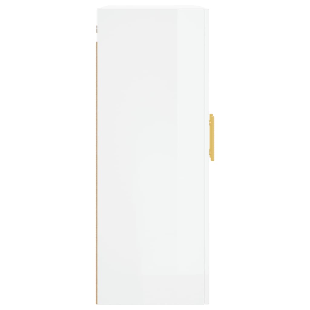 vidaXL Armário de parede 69,5x34x90 cm branco brilhante