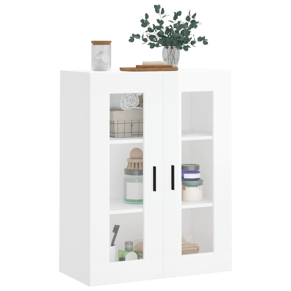 vidaXL Armário de parede 69,5x34x90 cm branco brilhante