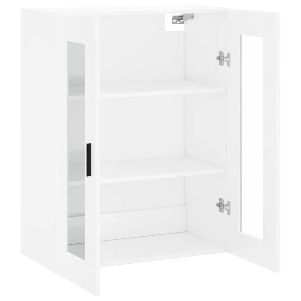 vidaXL Armário de parede 69,5x34x90 cm branco brilhante