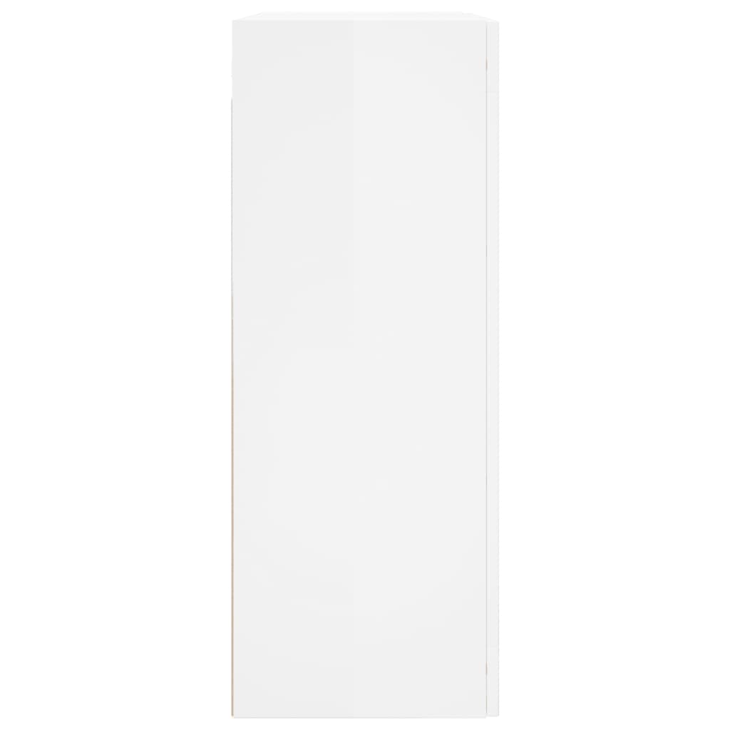 vidaXL Armário de parede 69,5x34x90 cm branco brilhante