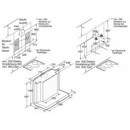BOSCH|Extrator Convencional BOSCH DWB099752 90 cm 770 m3/h 58 dB 317W