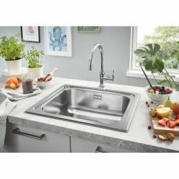 Grohe|Torneira Monocomando Grohe 31719SD0 Aço inoxidável Retangular