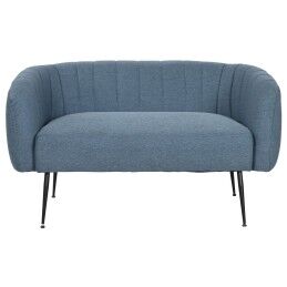 DKD Home Decor|Sofá DKD Home Decor Azul Preto Espuma Madeira Metal Veludo Scandi 129 x 75 x 73 cm
