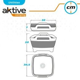 Aktive|Lava-loiça Aktive Dobrável 8,5 L Camping 30,5 x 20 x 30 cm 6 Unidades