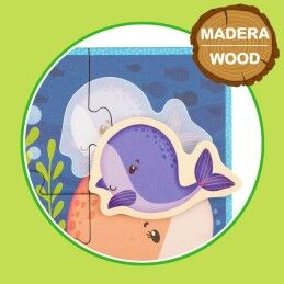 Lisciani Giochi|Puzzle Infantil Lisciani Giochi 16 x 1 x 16 cm animais 16 Peças (6 Unidades)
