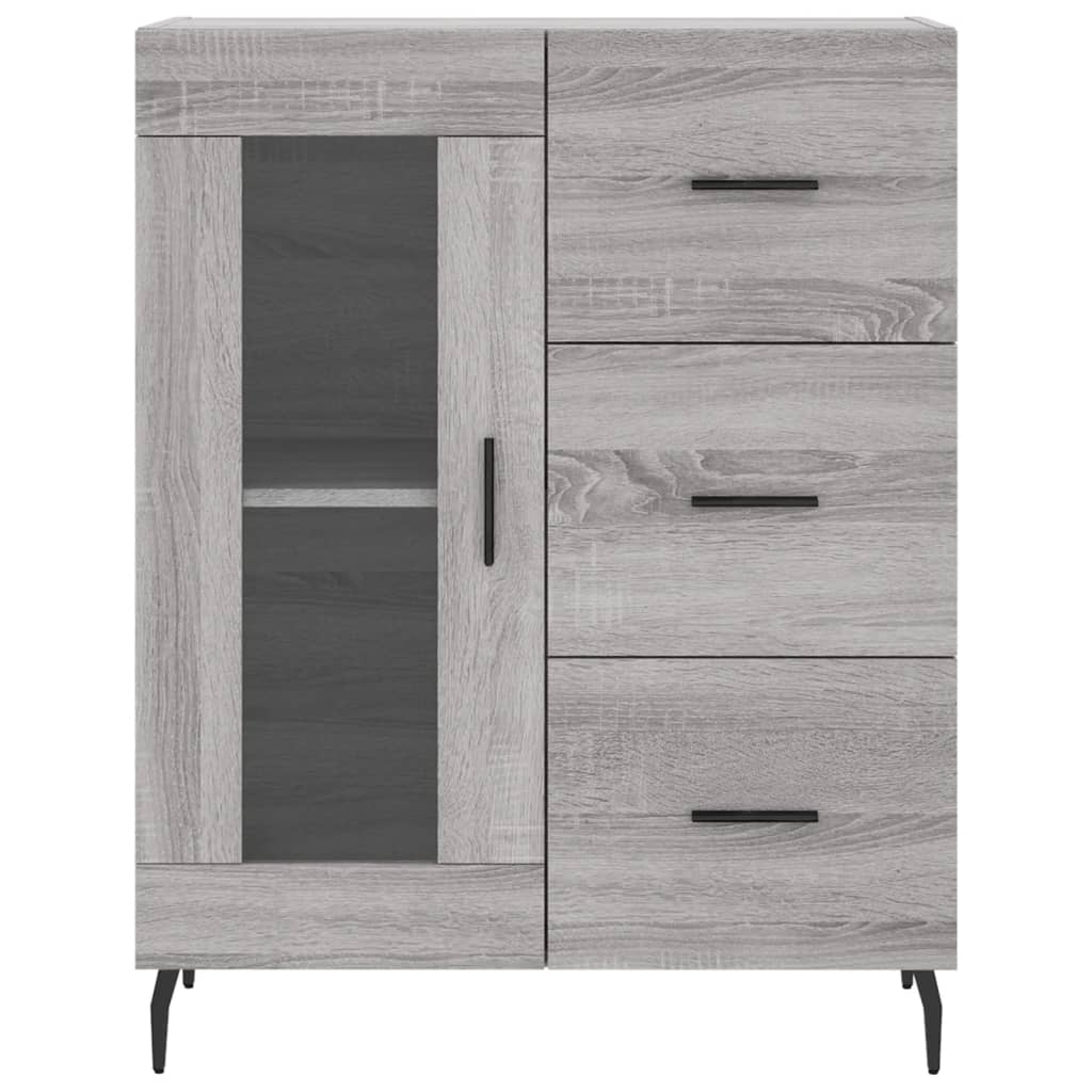 vidaXL Armário alto 69,5x34x180 cm derivados de madeira sonoma cinza