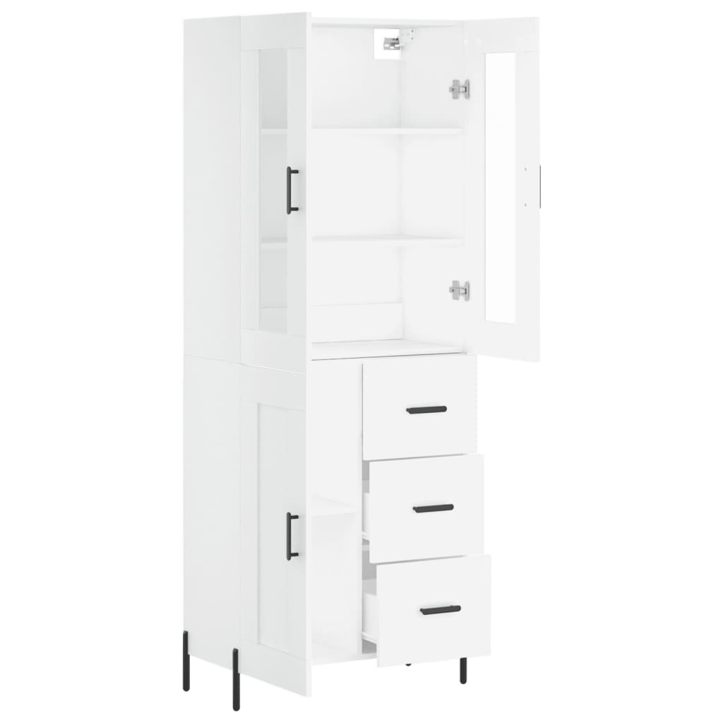 vidaXL Armário alto 69,5x34x180 cm derivados de madeira branco