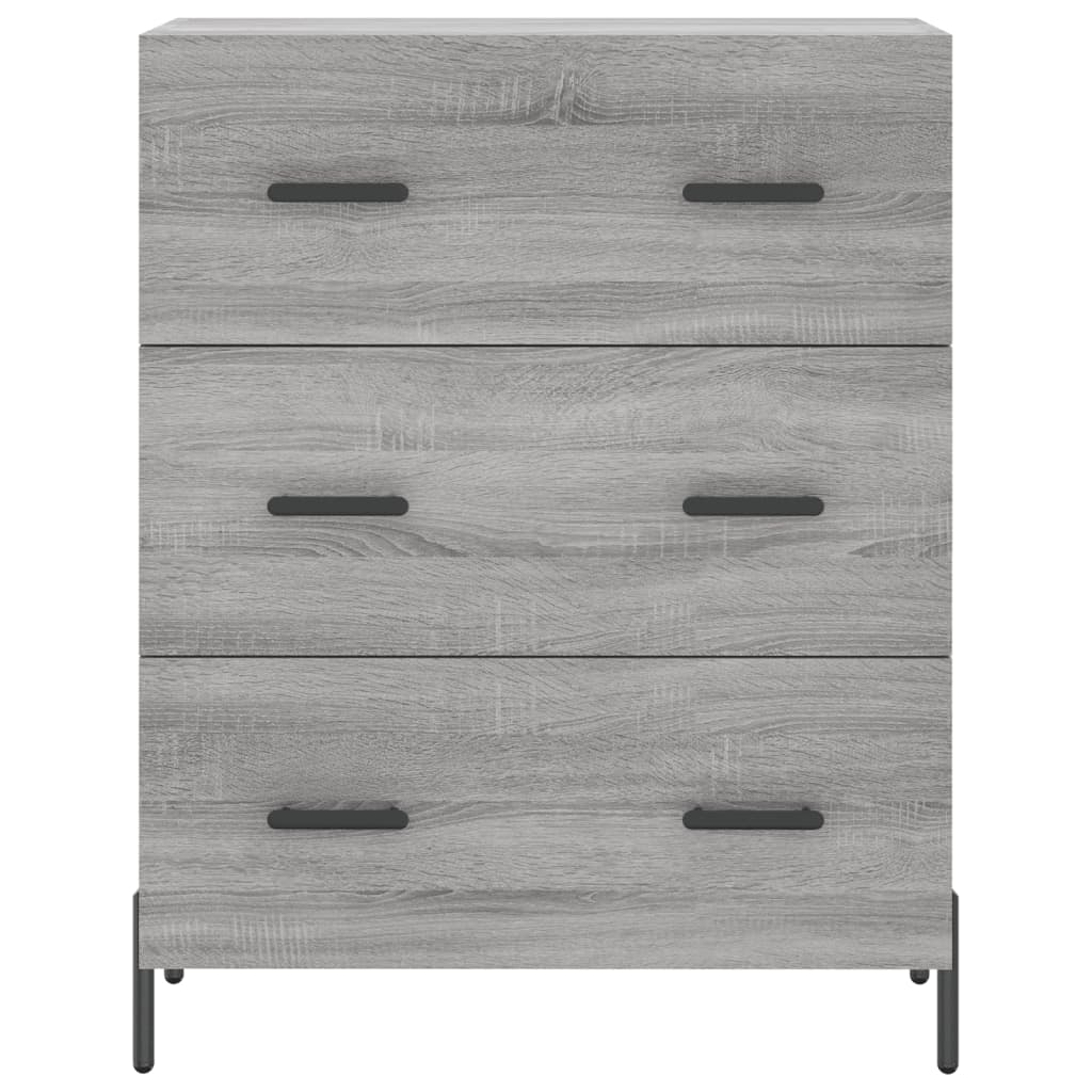 vidaXL Armário alto 69,5x34x180 cm derivados de madeira sonoma cinza