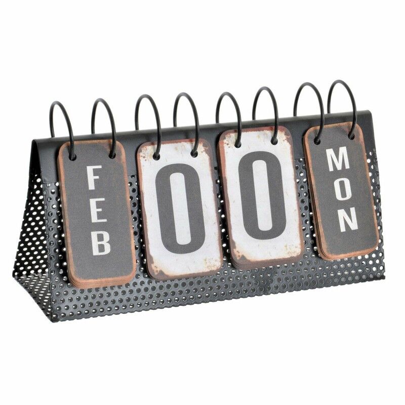DKD Home Decor|Calendário de Mesa DKD Home Decor Branco Preto 34 x 13 x 21 cm DKD Home Decor|Calendário de Mesa DKD Home Decor Branco Preto 34 x 13 x 21 cm